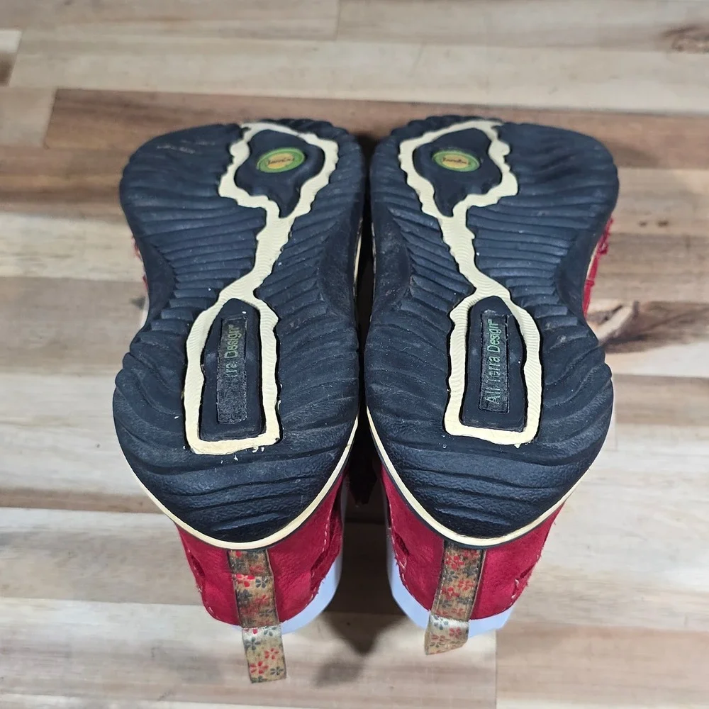 Jambu Red Floral Cutout Mary Jane Loafers - Picture 10 of 15